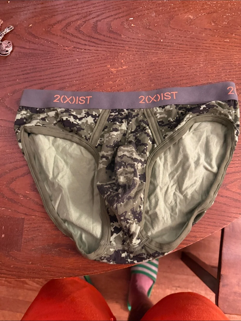 Mens camo low-rise briefs